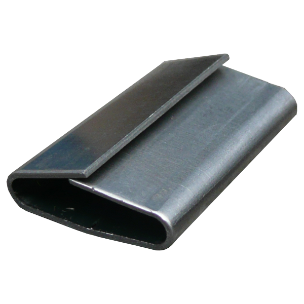 Überlappte Verschlusshülsen für Stahlband RS 13mm B Typ: Überlappte Verschlusshülsen für 13 mm StahlbandLänge: 22x0,6 mmFarbe: BlankVerpackungseinheit: 2.000 Stück